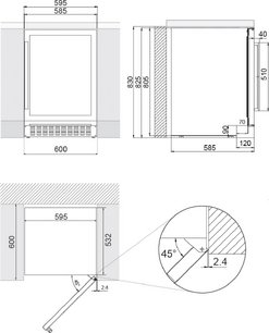 Встраиваемый винный шкаф Pando PVMB 60-46CRR фото 2 в Тюмени