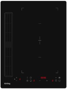 Индукционная варочная панель с интегрированной вытяжкой Кертинг HIBH 40980 NB фото в Тюмени Индукционная варочная панель с интегрированной вытяжкой Korting HIBH 40980 NB фото в Тюмени