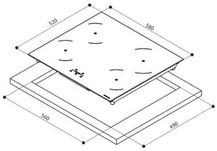 Варочная панель Faber FBH 64 BK фото 3 в Тюмени