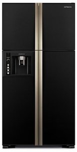 Холодильник Хитачи R-W722FPU1X GBK черное стекло фото в Тюмени Холодильник Hitachi R-W722FPU1X GBK черное стекло фото в Тюмени