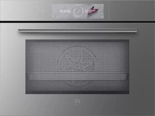 Встраиваемый комбинированный паровой шкаф V-ZUG CombiSteamer V6000 45M CSM6T-23041 (платиновое стекло) фото в Тюмени