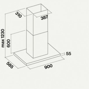 Вытяжка Фалмек Lumina 90 Glass White island (NRS) фото 2 в Тюмени Вытяжка Falmec Lumina 90 Glass White island (NRS) фото 2 в Тюмени