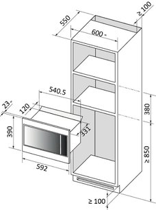 Встраиваемая микроволновая печь Brandt BMS7120WW фото 4 в Тюмени
