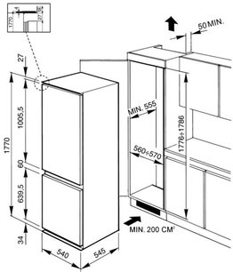 Холодильник Smeg CR3362P1 фото 2 в Тюмени