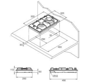 Независимая варочная панель Kuppersberg FQ3TG S фото 2 в Тюмени