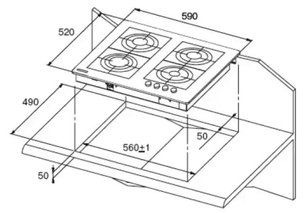 Газовая варочная поверхность Kuppersberg TG69 L фото 2 в Тюмени