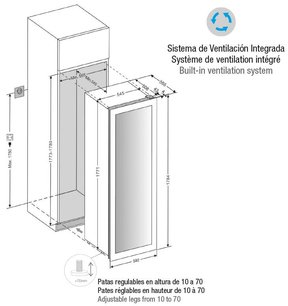 Встраиваемый винный шкаф Pando PVMAVP 178-112CRR фото 3 в Тюмени