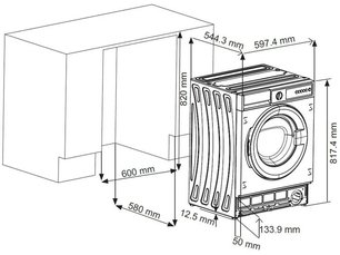 Встраиваемая стиральная машина Крона KALISA 1400 8K WHITE фото 4 в Тюмени Встраиваемая стиральная машина KRONA KALISA 1400 8K WHITE фото 4 в Тюмени