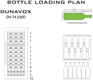 Винный шкаф Dunavox DX-74.230DW фото 4 в Тюмени
