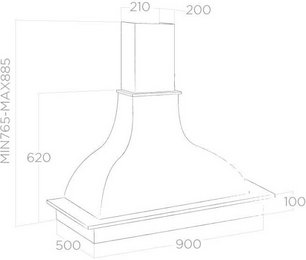 Вытяжка Elica MEMPHIS WH/A/90 FRASSINO фото 2 в Тюмени