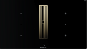 Индукционная варочная поверхность с вытяжкой Kuppersbusch KMI 9850.1 SR-E Gold фото в Тюмени
