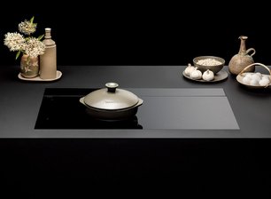 Варочная панель с вытяжкой Falmec BRERA 90 VETRO NERO фото 4 в Тюмени