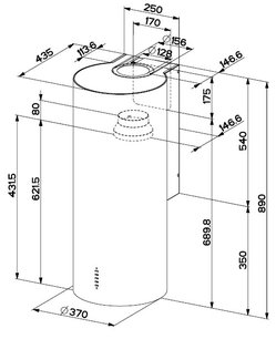 Вытяжка Фабер Cylindra Gloss EG8 W A37 ELN фото 3 в Тюмени Вытяжка Faber Cylindra Gloss EG8 W A37 ELN фото 3 в Тюмени