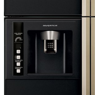 Холодильник Хитачи R-W722FPU1X GBK черное стекло фото 3 в Тюмени Холодильник Hitachi R-W722FPU1X GBK черное стекло фото 3 в Тюмени
