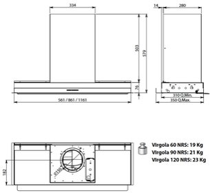 Встраиваемая вытяжка Фалмек VIRGOLA TOUCH NRS 120 фото 2 в Тюмени Встраиваемая вытяжка Falmec VIRGOLA TOUCH NRS 120 фото 2 в Тюмени