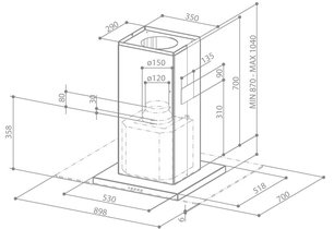 Вытяжка Фабер Glassy Isola/SP EG8 X/V A90 фото 3 в Тюмени Вытяжка Faber Glassy Isola/SP EG8 X/V A90 фото 3 в Тюмени