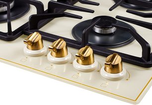 Газовая варочная поверхность Kuppersberg FQ663 C Gold фото 2 в Тюмени