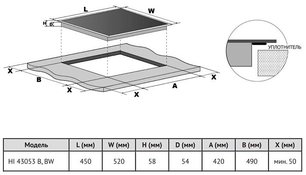 Индукционная варочная панель Korting HI 43053 BW фото 4 в Тюмени