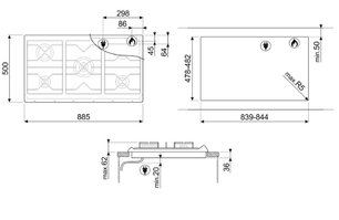 Варочная панель Smeg SRV896POGH фото 4 в Тюмени