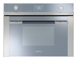 Компактный духовой шкаф с СВЧ Смег SF4120MCS фото в Тюмени Компактный духовой шкаф с СВЧ Smeg SF4120MCS фото в Тюмени
