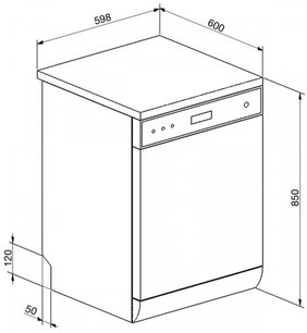 Посудомоечная машина Смег LVS137SX фото 2 в Тюмени Посудомоечная машина Smeg LVS137SX фото 2 в Тюмени