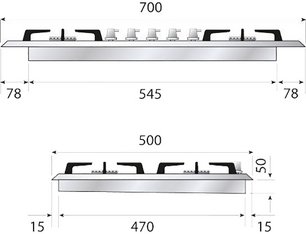 Варочная панель Ilve HCB70CN/AWB фото 2 в Тюмени