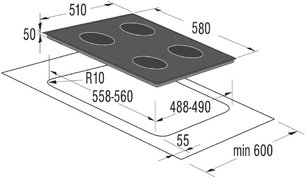 Варочная поверхность Korting HK 6205 BW фото 2 в Тюмени