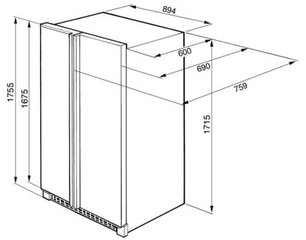 Холодильник Смег SS55PT фото 3 в Тюмени Холодильник Smeg SS55PT фото 3 в Тюмени