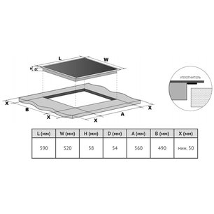 Индукционная варочная панель Korting HI 64013 B фото 4 в Тюмени