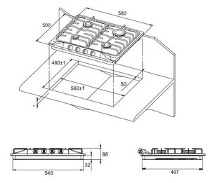 Независимая варочная панель Kuppersberg FV6XG071 фото 2 в Тюмени