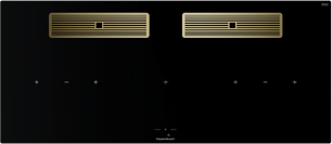 Индукционная варочная поверхность с вытяжкой Kuppersbusch KMI 12850.0 SR-S Gold фото в Тюмени