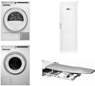 Asko Logic 26 (стиральная машина W4086C.W/3 + сушильная машина T408HD.W + сушильный шкаф DC7784 V.W + гладильная доска HI1153W) фото в Тюмени Asko Logic 26 (стиральная машина W4086C.W/3 + сушильная машина T408HD.W + сушильный шкаф DC7784 V.W + гладильная доска HI1153W) фото в Тюмени