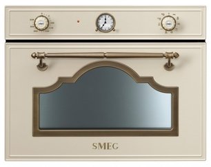 Компактный духовой шкаф с СВЧ Смег SF4750MCPO фото в Тюмени Компактный духовой шкаф с СВЧ Smeg SF4750MCPO фото в Тюмени