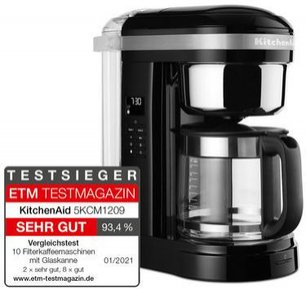 Кофеварка Китчен Эйд 5KCM1209EOB фото 3 в Тюмени Кофеварка KitchenAid 5KCM1209EOB фото 3 в Тюмени