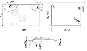 Варочная панель Smeg PM6743R фото 3 в Тюмени