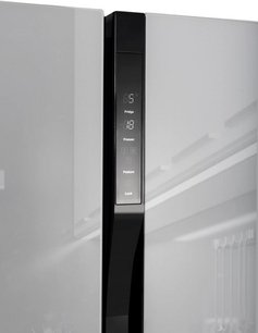 Холодильник Hyundai CS6503FV белое стекло фото 4 в Тюмени