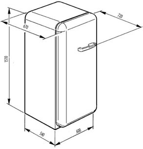 Холодильник Smeg FAB28LG1 фото 4 в Тюмени
