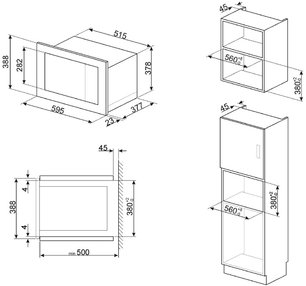 Встраиваемая микроволновая печь Smeg FMI625CN фото 4 в Тюмени