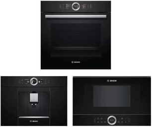 Bosch (духовой шкаф HSG636BB1 + кофемашина CTL636EB6 + микроволновая печь BFR634GB1) фото в Тюмени