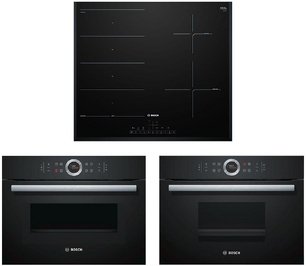 Bosch (духовой шкаф CMG633BB1 + пароварка CDG634AB0 + варочная панель PXE651FC1E) фото в Тюмени