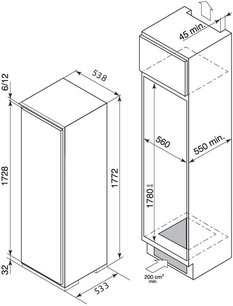 Встраиваемый однокамерный холодильник De Dietrich DRS 635 JE фото 2 в Тюмени