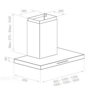 Встраиваемая вытяжка Pando P-861/90 IX 1050 SEC PLUS фото 4 в Тюмени