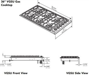Газовая варочная панель Viking EVGSU5361SS фото 4 в Тюмени