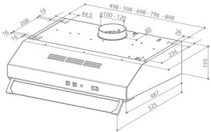 Вытяжка Фабер 741 BASE X A50 фото 2 в Тюмени Вытяжка Faber 741 BASE X A50 фото 2 в Тюмени