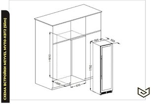 Винный шкаф MV110-KST2 Slim Italian walnut  фото 3 в Тюмени