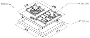 Варочная панель Pando PGA-4260 фото 2 в Тюмени