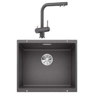 Blanco (мойка SUBLINE 500-U SILGRANIT + FONTAS-S II SILGRANIT темная скала) фото в Тюмени