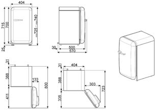 Мини-бар Smeg FAB5LPG3 фото 2 в Тюмени