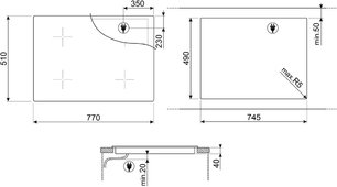 Варочная панель Smeg SE484EMTD фото 2 в Тюмени