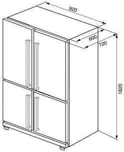 Холодильник SMEG FQ60XP фото 3 в Тюмени